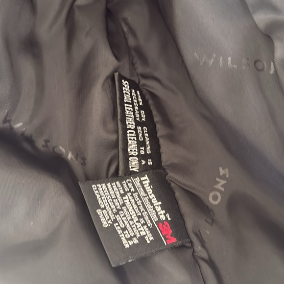 Wilson’s Black Leather Jacket, Sz L - Picture 8 of 11